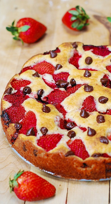 Strawberry Chocolate Chip Cake