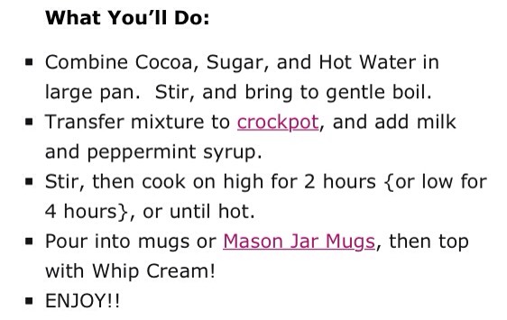 ✨Crockpot Peppermint Hot Chocolate✨