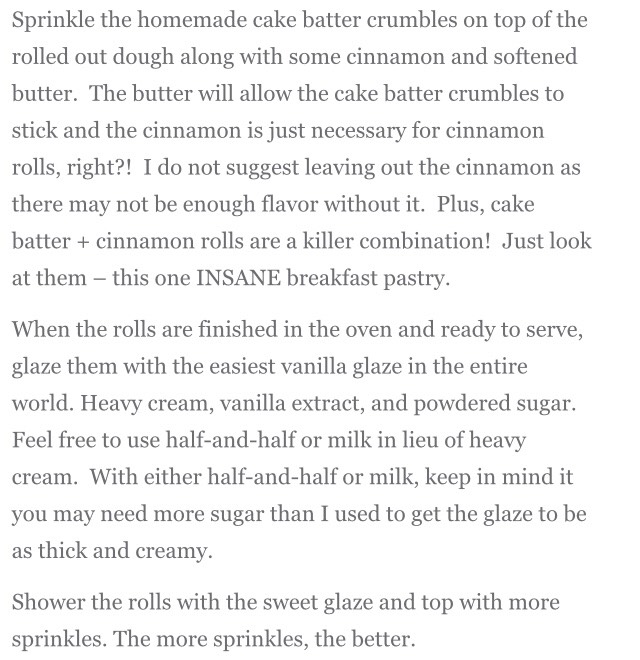 Cake Batter Cinnamon Rolls!!