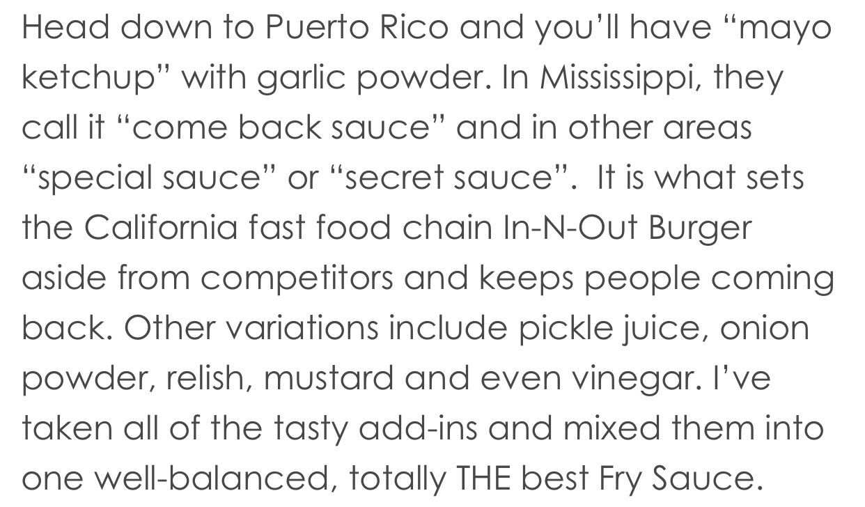 Fry Sauce. The Best Dipping Sauce Ever. 