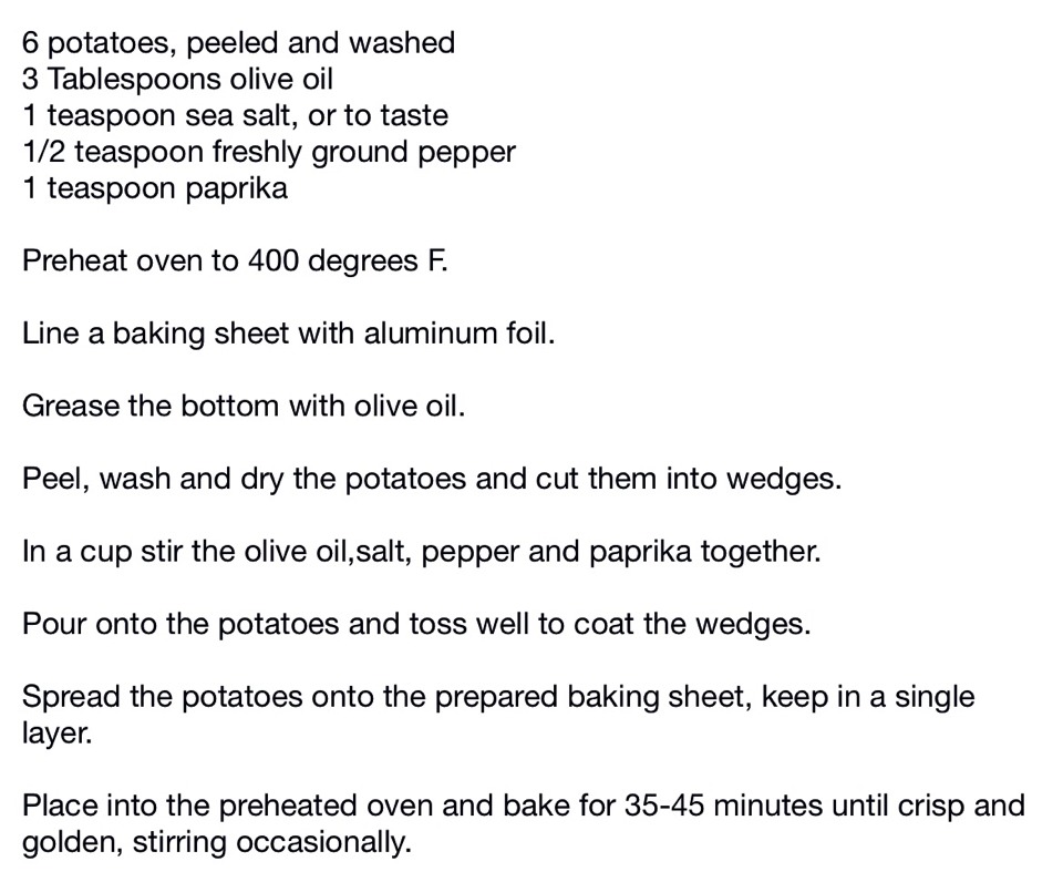 ✨Crispy Baked Potato Wedges✨