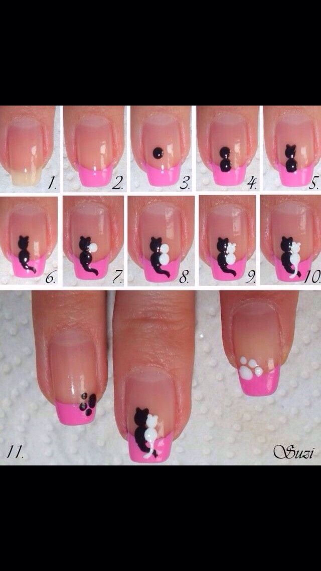 Cute animal nail tutorial!