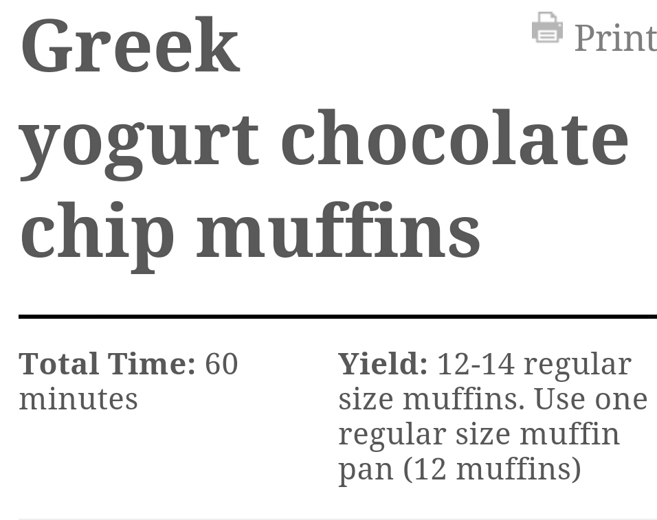 Greek Yogurt Chocolate Chip Muffins!