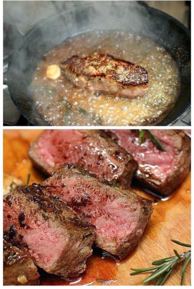 Rosemary Garlic Butter Steak Recipe!!🍴🍷