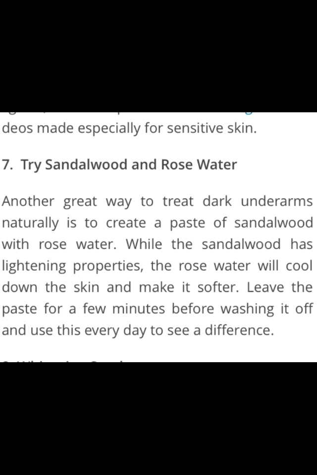 Remedies For Dark Underarms 