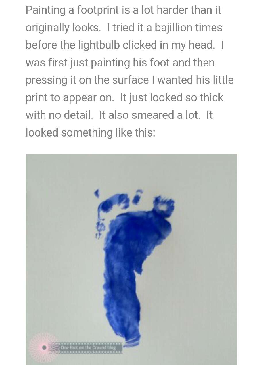 A Perfect Baby Footprint Every Time!