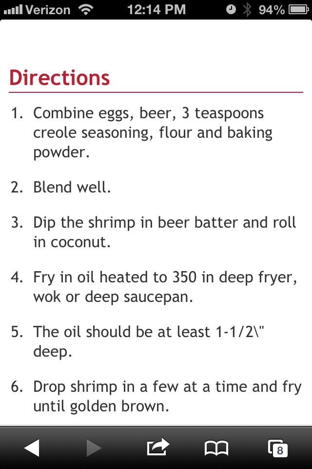 Coconut Beer Shrimp With Sweet and Tangy Sauce