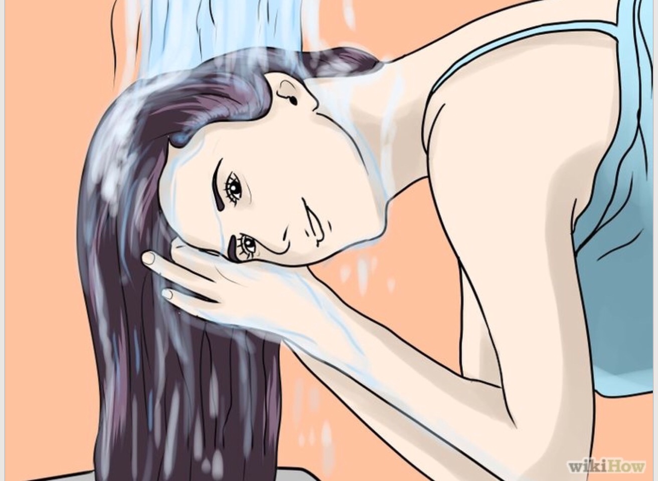 1Change the way you wash your hair. Factors like how often you wash your hair and what water temperature you use can affect the length of your hair. That's because washing your hair too often and using super hot water will cause it to dry out and become brittle. So wash it with cold water !