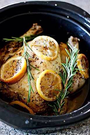 5. Slow-Cooker Lemon Garlic Chicken.
Chicken + lemon + garlic + rosemary. Get the recipe.
http://www.number-2-pencil.com/2013/05/23/slow-cooker-lemon-garlic-chicken/
