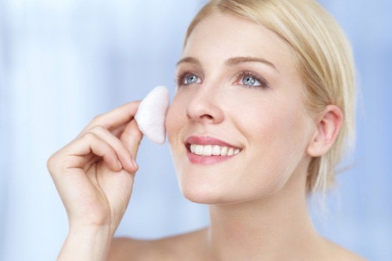 Apply a toner using a cotton pad to rebalance your pH levels, shrink pores, and refresh the skin. 