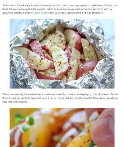 Herb And Garlic Cheese Fries In Foil!!!