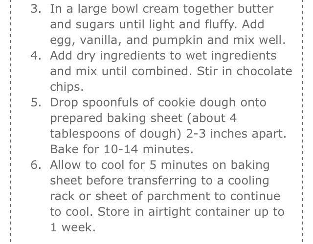 Pumpkin Oat Chocolate Chip Cookies