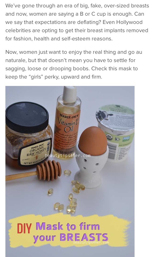 Natural Breast Firming Mask Recipe
