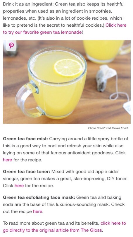 Green Tea Benefits 
