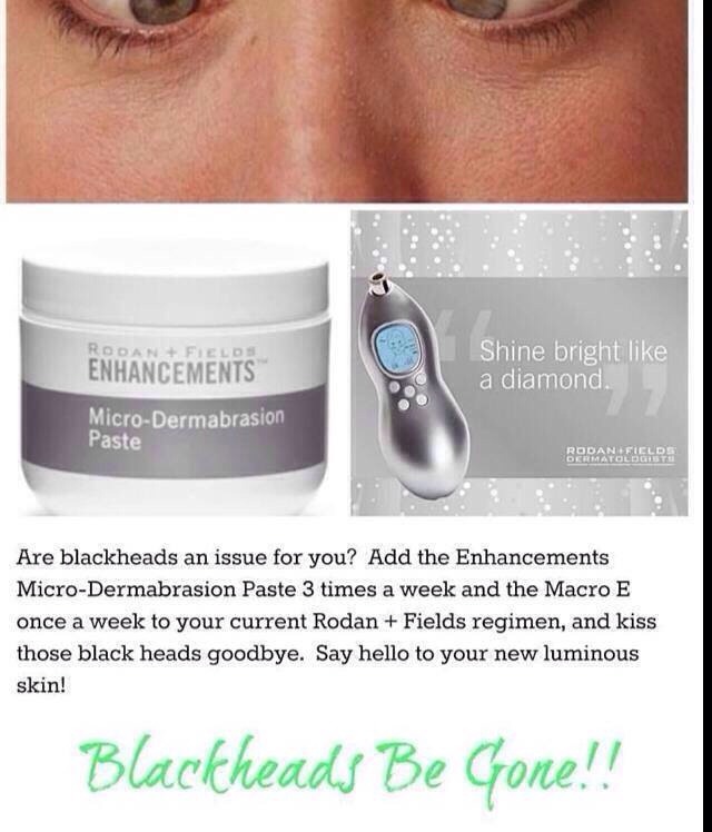 If you have have serious Blackhead issues I suggest using the Macro E once a week. It sucks out all the dirt and dead skin off your face, leaving your face to glow with beautiful clear skin!