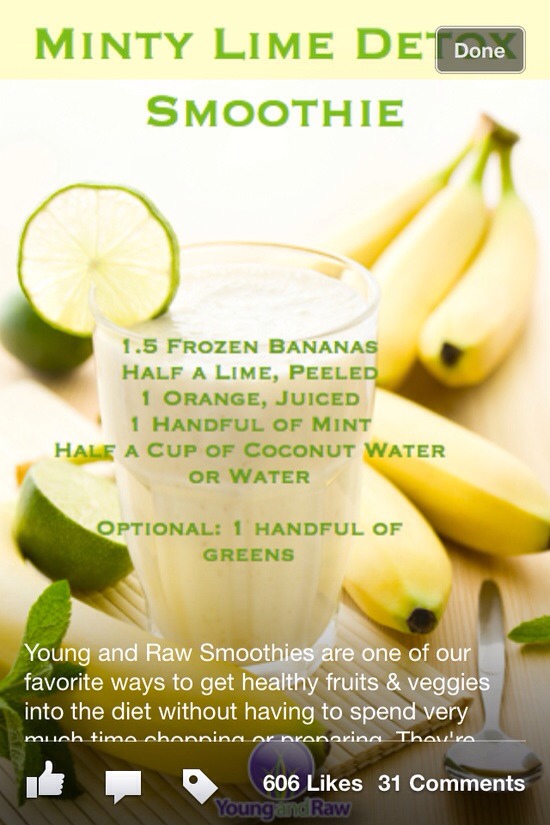 5.Minty Detox Lime Smoothie
