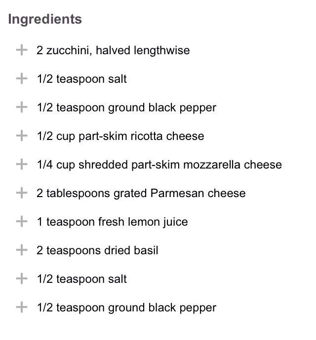 Ricotta Stuffed Zucchini! ⓣ