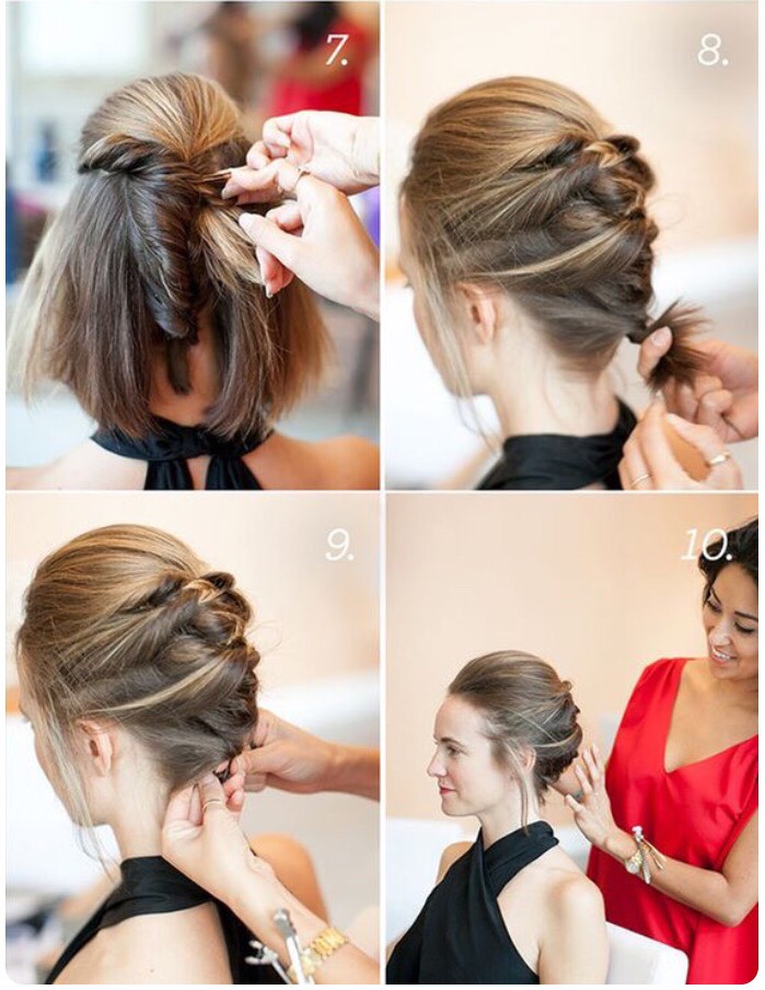 a simple hairstyle for the short hair 💇🏼