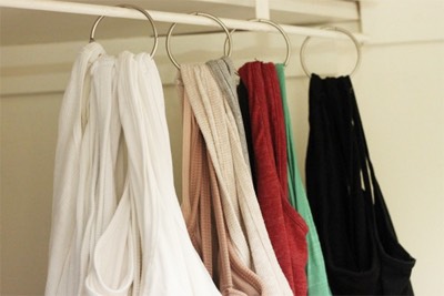 I LOVE this idea! No more folding necessary. No more having to dig for that one tank!