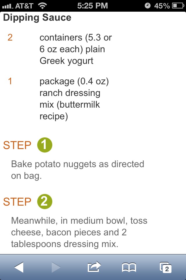 Cheesy Ranch & Bacon Potato Nuggets And Ranch Dipping Sauce