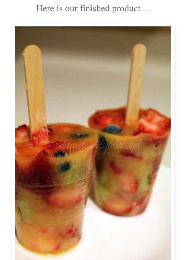 How To Make Fresh Fruit Pops!!!