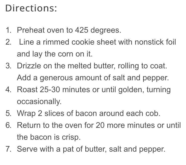Bacon Roasted Corn!!🌽🌽