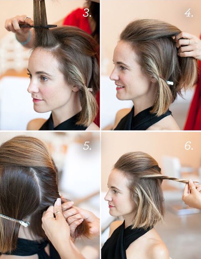 a simple hairstyle for the short hair 💇🏼