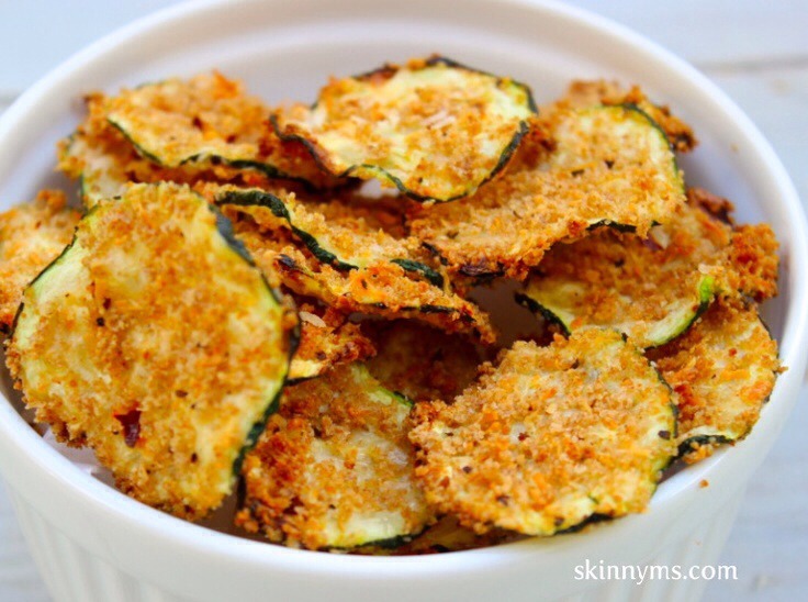 Zucchini chips (baked). Makes a great and healthy snack!