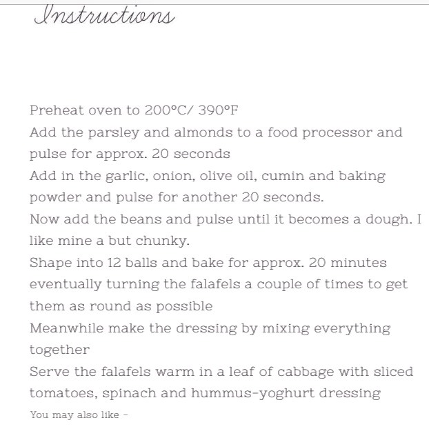 Healthy Almond And White Bean Falafel Recipe 