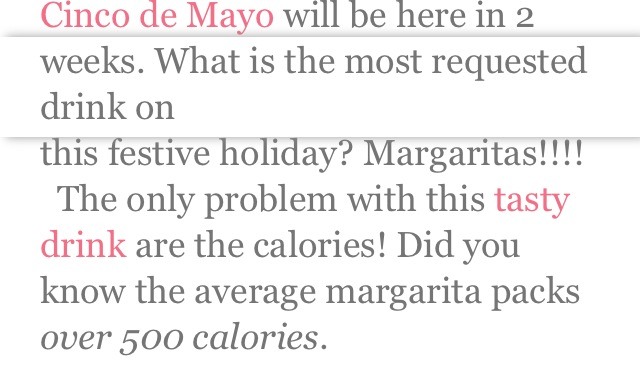 4 SKINNY Margaritas!