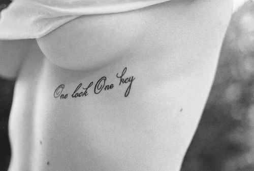 Beautiful Under Breast Tattoo Designs