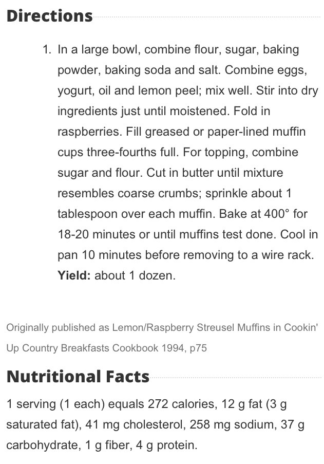 Lemon/raspberry Muffins 