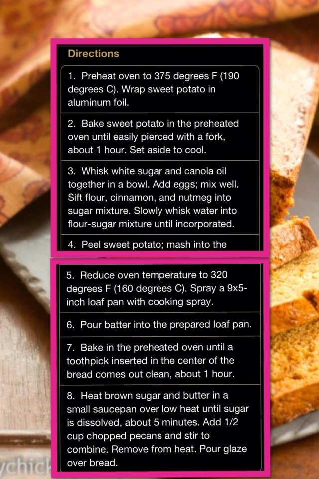 Grandma's Sweet Potato Bread