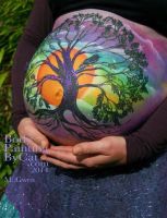 Face And Body Painting: Baby Bump. 