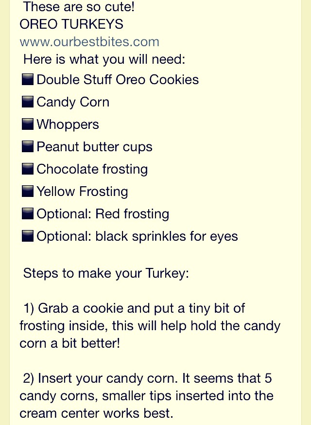 Oreo Turkeys!!!
