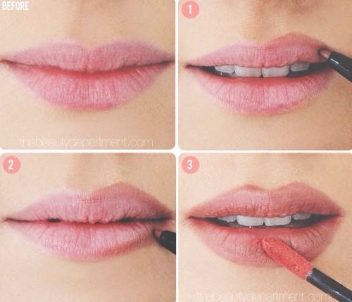 20. The Lip Cheat
As it turns out, we werenāt all blessed with Angelina Jolieās lush lips. Now, there are a few tricks to making them appear larger (a glossy lip being one), but for a more dramatic effect, donāt be afraid to line your lips just outside of your natural line. When I say just outside o