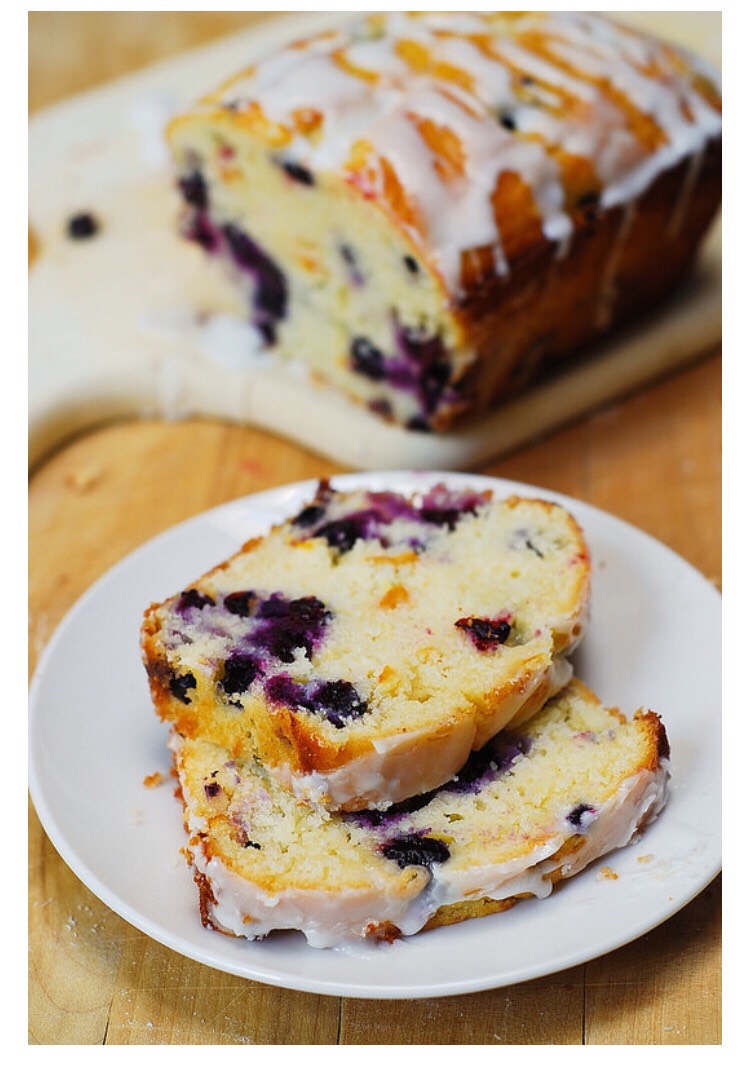 Blueberry Vanilla Bread With Lemon Glaze!!🍞🍞