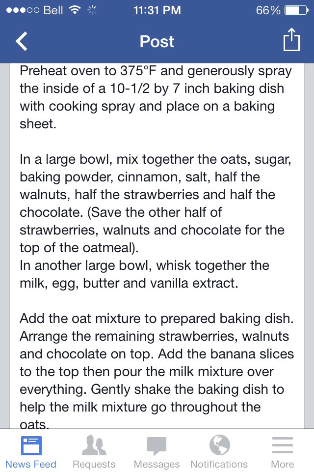 Oatmeal Casserole