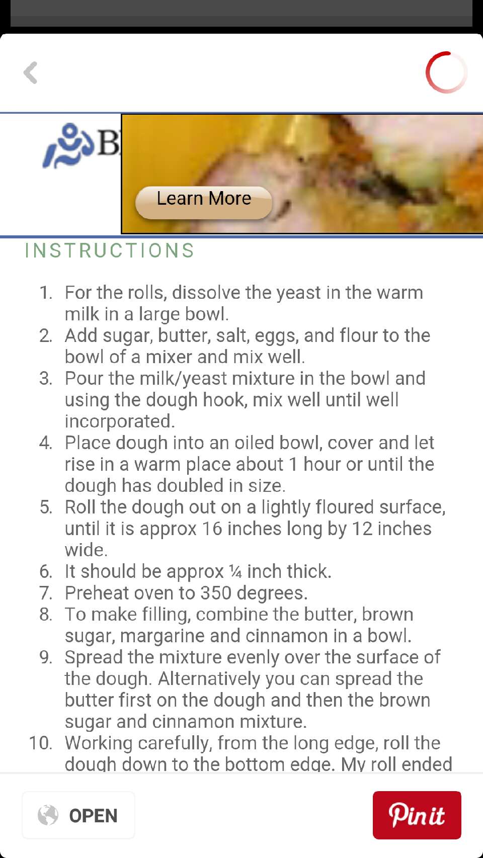 Cinnabon copy Cat recipe