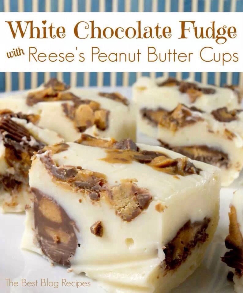 White Chocolate Fudge Reese's Bars