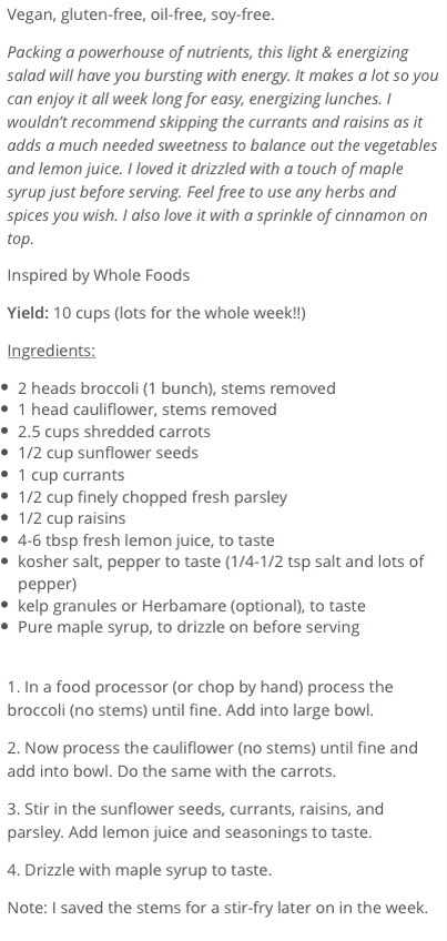 Vegan Oil Free Detox Salad 