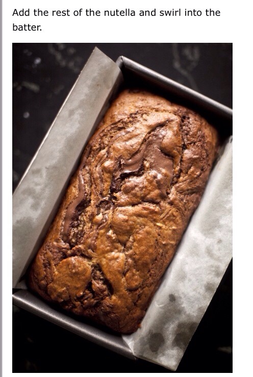 Nutella Swirled Banana Bread 😍