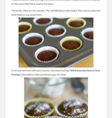 Mini Muffin tin Brownies 