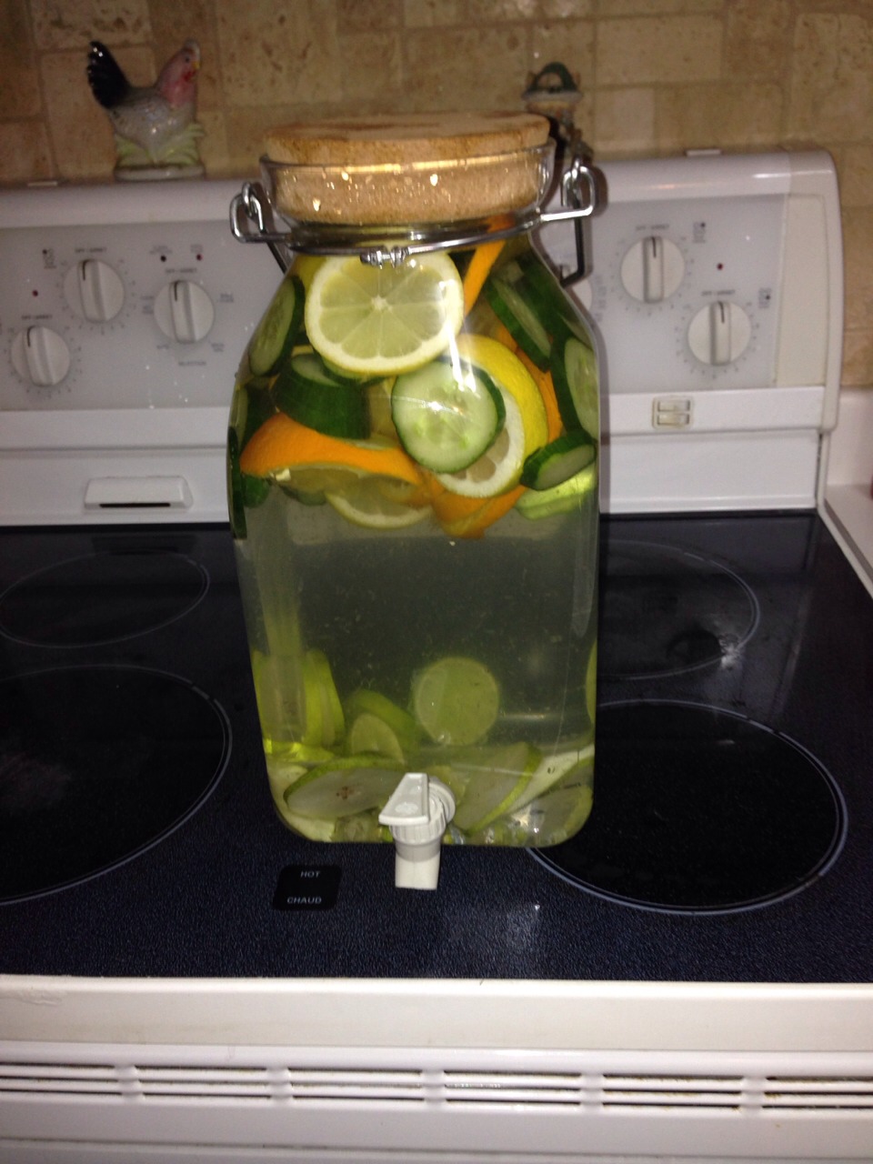 Add to water. 