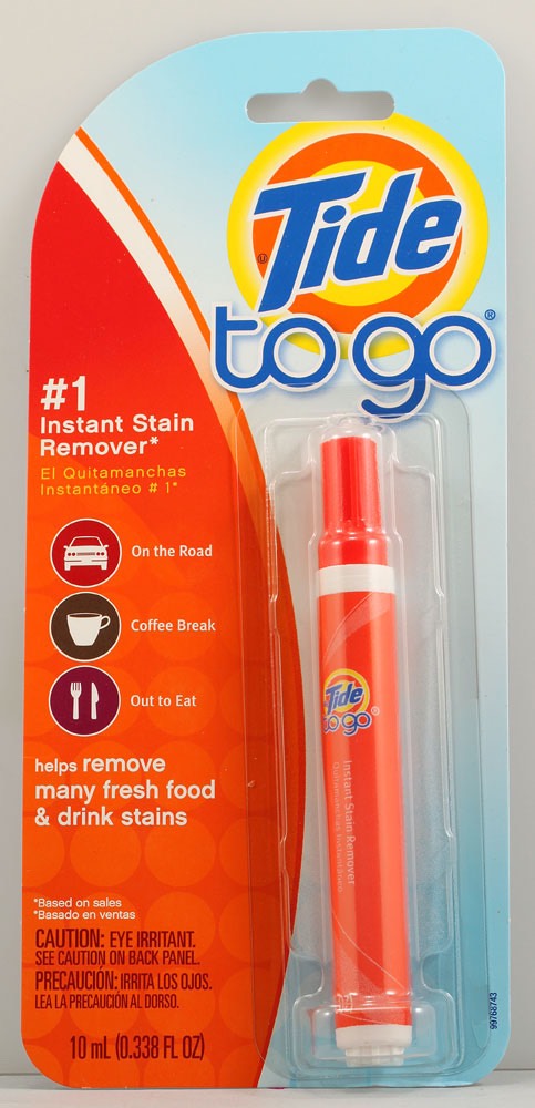 Stain remover pen:  Quick, simple, and discrete.
