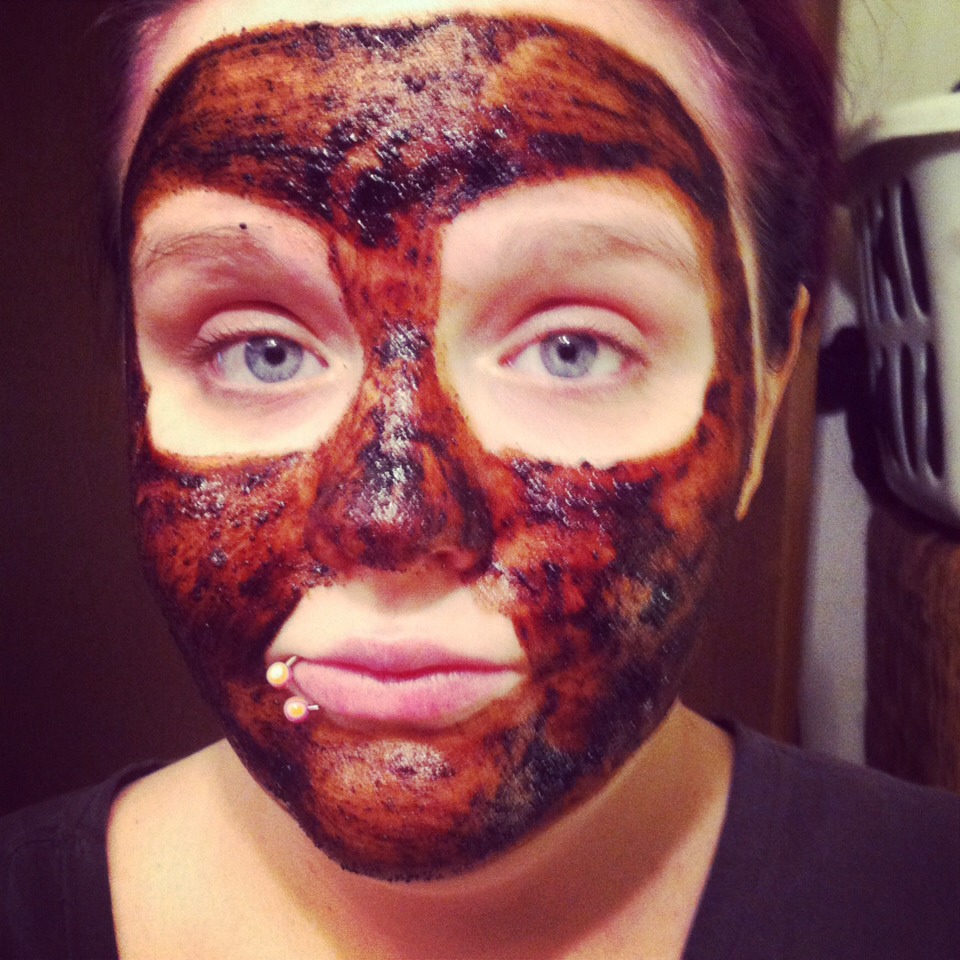 Here I am, masque and all! 😂 I do this once a week and use a facial brush to apply so it's easy to spread and more evenly applied. I usually can only keep it on for about 10 minutes before I rinse. I also like to use a warm towel to wipe it off, that helps accentuate it's exfoliating properties! 😊