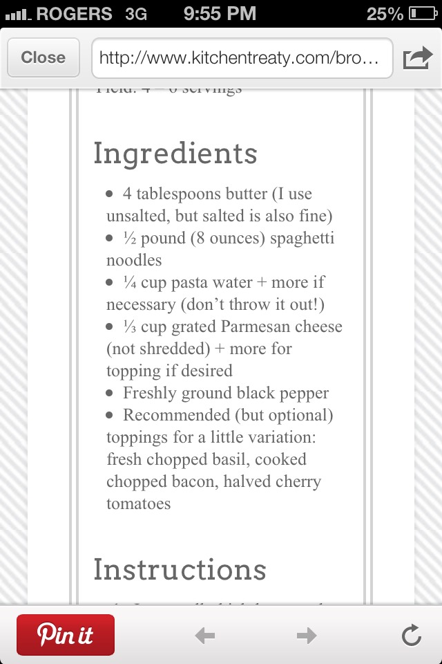Brown Butter Parmesan Spaghetti!