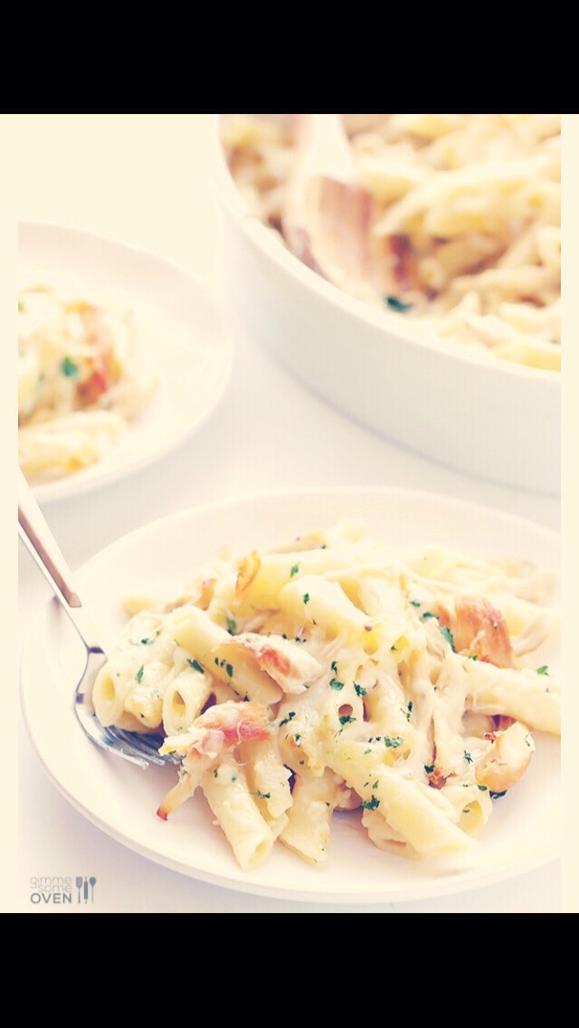 Delicious Chicken Alfredo Baked Ziti