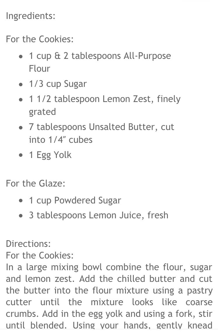 Lemon Butter Cookies