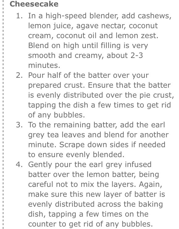 Earl Grey Lemon Cheesecake